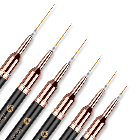 Etercycle Nail Art Liner Brushes, 6pcs Striping Nail Gel Polish Painting Brush Set, Thin Nail Art Dotting Drawing Pen (5/7/9/11/15/25mm)...