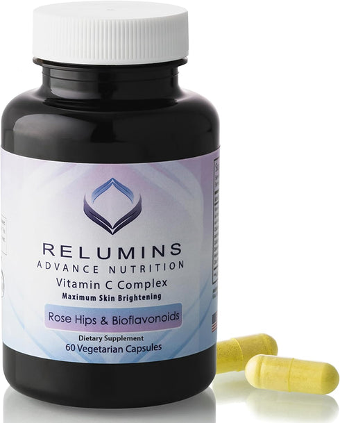 Relumins Advance Vitamin C - MAX Skin Brightening Complex with Rose Hips & Bioflavonoids - 60 Capsules...
