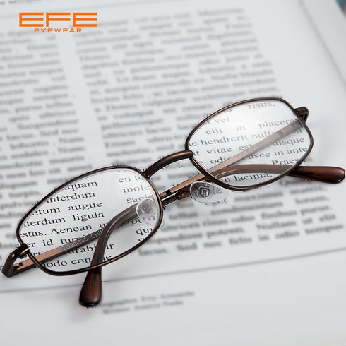 EFE Metal Frame Reading Glasses Readers for Men Women 2.5 Wire Lightweight Spring Hinge Eyeglasses 4 Pack (Mixcolor, 2.5)...