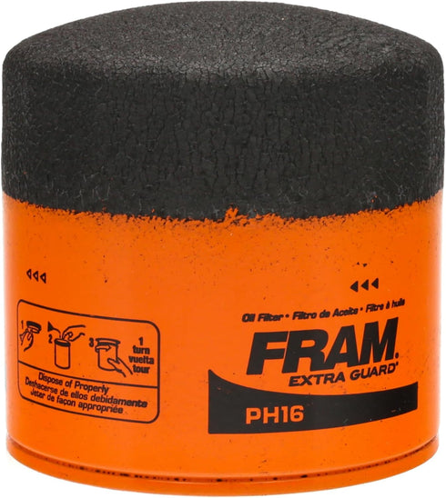 FRAM Extra Guard PH16, 10K Mile Change Automotive Replacement Interval Spin-On Engine Oil Filter for Select Vehicle Models...