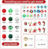 620PCS Christmas Beads for Jewelry Making, Red Green Beads for Bracelets Making Kit, Christmas Clay Beads Charms for Necklace Making Jewelry DIY C...
