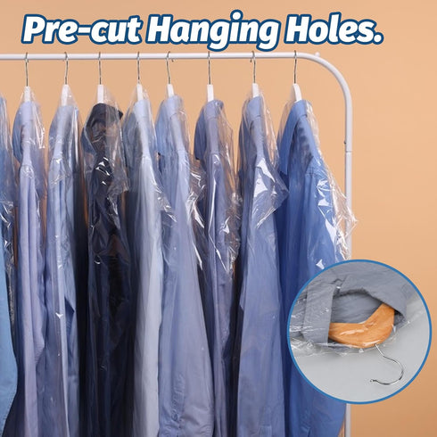 Prasacco 15 Packs Plastic Dry Cleaner Bags, 60x90CM/24x36Inch Clear Dry Cleaners Dust-Proof Bags for Clothes Garment Bags Clothing Protector Cover...