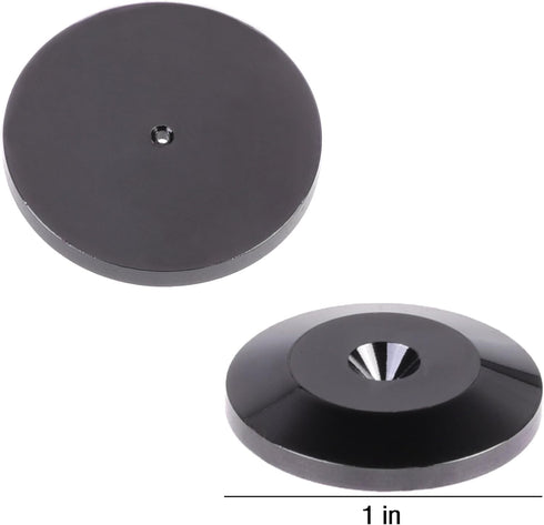 8 Pack of Black 24K Nickel Plated Speaker Spikes Pads Mats 5x25mm Isolation Stand Foot Cone Base...