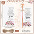25 Sets Tea Party Bridal Shower Favors Mini Coffee Spoons Small Tea Spoons Heart Shaped Spoon with Bridal Shower Thank You Cards and Hemp Rope Wed...