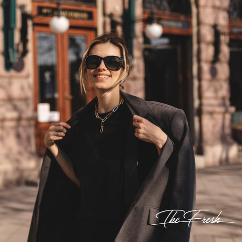 The Fresh Fit Over Glasses Rhinestone Polarized Sunglasses for Women FR1F5610 - Leather Eyeglasses Case...