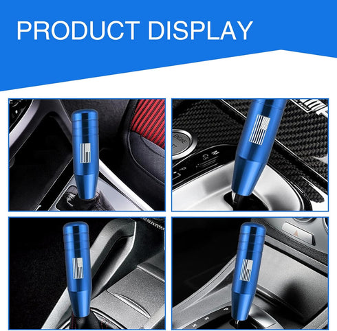 1 PC Gear Stick Shifter Knobs, 5.1 Inches x 1.3 Inches Shift Lever with American Flag Pattern, Universal Automobile Modification Accessories, for ...