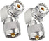 CESS UHF Right Angle Adapter L Shape 90 Degree RF Coax Connector for CB Radio, Nickel-Plated Housing, PL259 Male to SO239 Female, Gold-Plated Pin ...