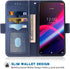 Compatible with T-Mobile Revvl 4 Plus Wallet Case Wrist Strap Lanyard Flip Cover Card Holder Stand Cell Phone Cases for Tmobile Revel 4+ T Mobile ...