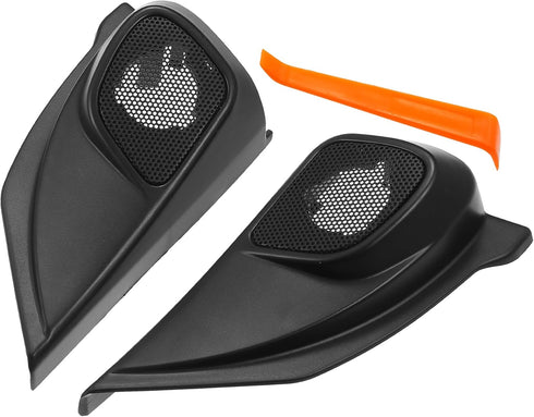 ACROPIX Interior Front Car Door Speaker Window a Pillar Cover Trim Tweeter Speaker Panel Fit for Honda CR-V CRV 12-15 with Screwdriver ABS Black -...