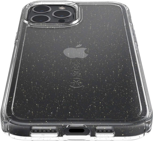 Speck Products Gemshell Glitter iPhone 12 Pro Max Case, Clear/Clear with Gold Glitter (137611-9221)...