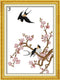 Rosyfoxes Cross Stitch Kits Stamped Full Range of Embroidery Starter Kits for Beginners DIY 11CT 3 Strands -Printed Kits The Swallow and Plum 38×5...