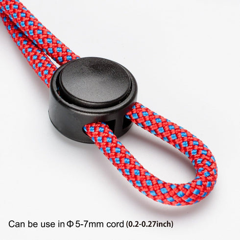 DYZD Extra Large Cord Lock End Spring Cord Stopper Toggle for Paracord, Drawstring (Black, 10 PCS)...