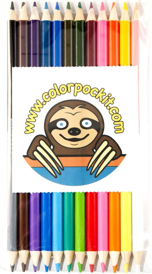 12 Premium Double-Sided Colored Pencils with 24 colors!...