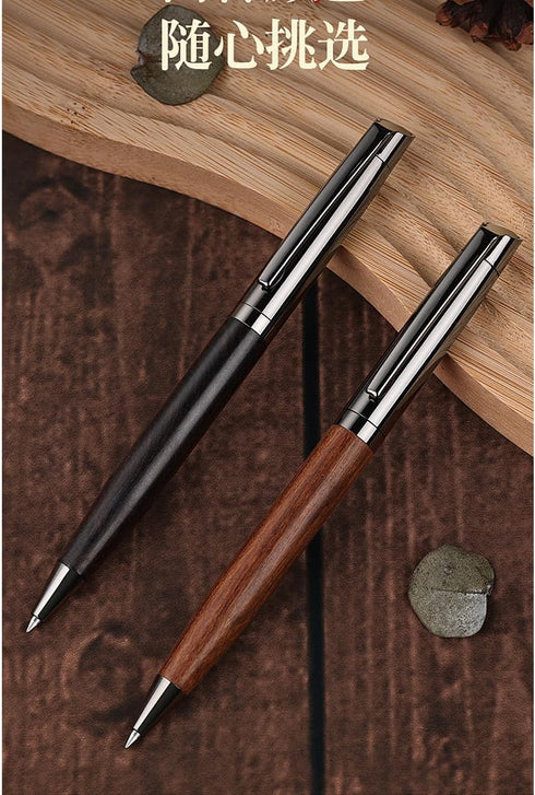 Wood Ballpoint Pen Set Elegant Fancy Writing Pens Wooden Pen Black Ink Pens Graduation Gift Pen with 4 Extra Refills...