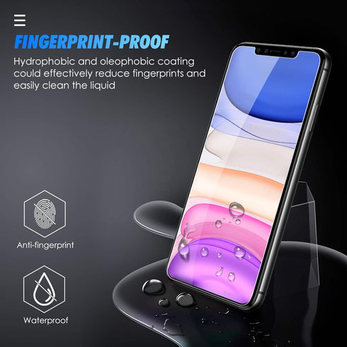 SPARIN Screen Protector Compatible with iPhone 11 / XR 6.1 inch, 4 Pack Tempered Glass with Alignment Frame......