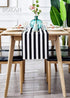 BOXAN Classic Black and White Striped Table Runner, Modern Stripes Pattern Elegant Cotton Canvas Table Top Decor for Art Deco Wedding, Bridal Show...