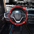 Valleycomfy Steering Wheel Cover for Women Bling Bling Crystal Diamond Sparkling Car SUV Wheel Protector Universal Fit 15 Inch (Black with Red Dia...