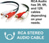 C2G 40464 Value Series RCA Stereo Audio Cables, 6 Feet (1.82 Meters), Black...