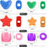 Hicarer Hearts Pony Beads Star Beads Large Hole Multi Color Acrylic Bracelet Kawaii Rainbow Necklace for Christmas Valentine's Jewelry Making Craf...