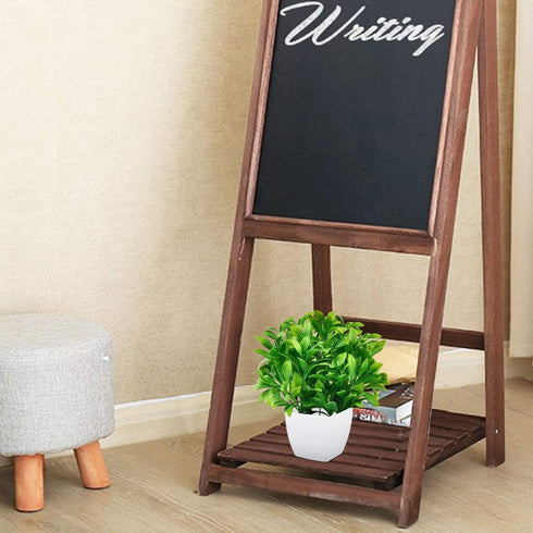 MARTINE MALL 10.3 Inches Faux Eucalyptus Plants Potted Artificial Plants in Pot Faux Plants Indoor Fake Potted Plants Fake Green Plant Bonsai with...