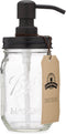 Jarmazing Products Mason Jar Soap Dispenser - Black - 16 oz Ball Mason Jar Liquid Dispenser for Kitchen & Bathroom - Glass - Kitchen Soap Dispense...