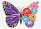 FINGERINSPIRE Floral Butterfly Painting Stencil 11.7x8.3 inch Hollow Out Big Butterfly Craft Stencil Reusable Various Flowers Stencil DIY Art Temp...