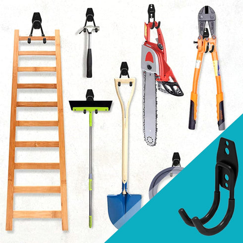 Eagles Garage Hooks, Heavy Duty Tool Hangers for Garage Wall Utility Wall Mount Garage Hooks and Hangers with Anti-Slip Coating Organizing Ladder,...