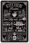 QIONGQI Funny Kitchen Quote Metal Tin Sign Wall Decor Kitchen Rules Sign for Home Kitchen Coffee Shop Decor Gifts...