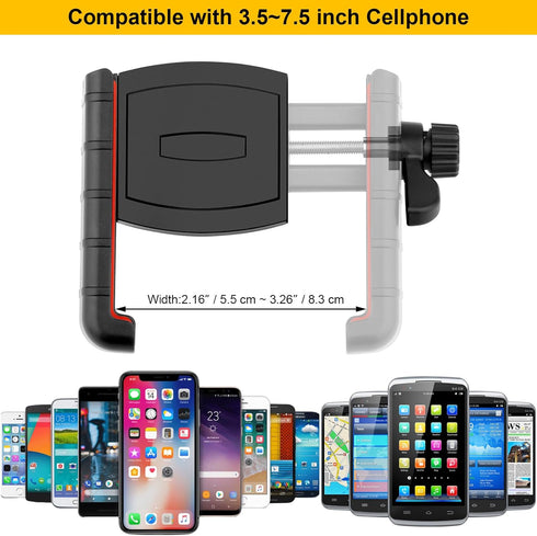 Gym Magnetic Phone Holder for Gym/Fridges/Motorcycle Tank/Motor Vehicle,3.46 inch Magnetic Base Aluminum Alloy Ball Joint,Adjustable Clip Compitab...
