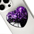 Expandiing Moblile Cell Phone Grip Heart Shape Glass Holder for Smartphones, Cellphone Collapsible Stand? Black Purple...