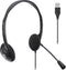 MANHATTAN USB Headset with Mic & Long 5 ft Cable - Dual-Sided Padded On-Ear, Adjustable Headband - for Desktop, Laptop, Computer – 3 Yr Mfg Warran...