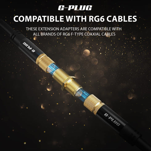 G-PLUG F81 Coaxial Cable Connectors - Exceptional Signal Quality and Durability for Uninterrupted Connectivity...