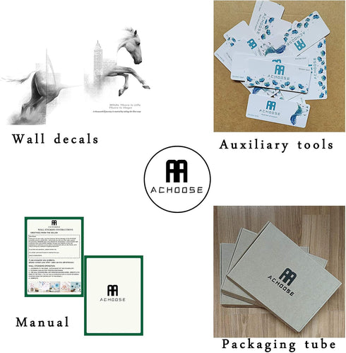 Horse Wall Decals Wall Stickers Peel and Stick Removable Decal Stick DIY Wall Art Murals Home Wall Decor for Bedroom Living Room Classroom Office ...