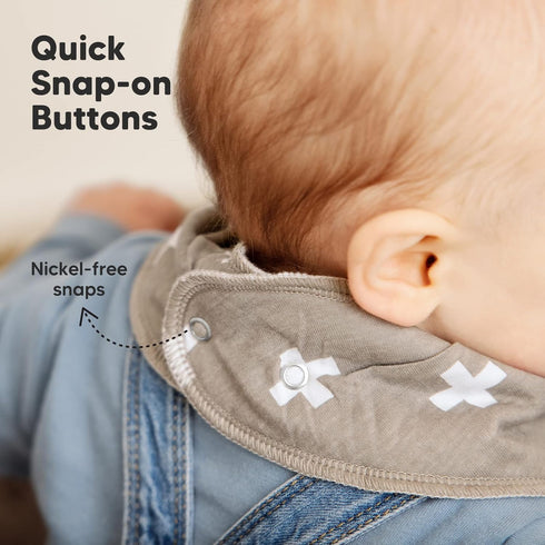 KeaBabies 8-Pack Organic Baby Bandana Drool Bibs - Stylish Unisex Bandana Bibs, Super Absorbent Bandana Drool Bibs, Gentle Teething Bibs for Infan...