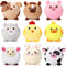 Skylety 9 Pcs Mini Plush Stuffed Animals Bulk 3.15 Inch Cute Soft Decompress Animals Plush Toys for Kids Baby Shower Birthday Charity Donation Gif...