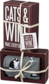 Primitives by Kathy Set Gift Socks, Cats & Wine (105539)...