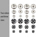 Meikeer 100 Sets Sew on Snaps Sewing Snaps for Fabric Metal Snaps Fasteners Press Studs Buttons for Sewing, Black and Silver(8.5mm,10mm,12mm)...