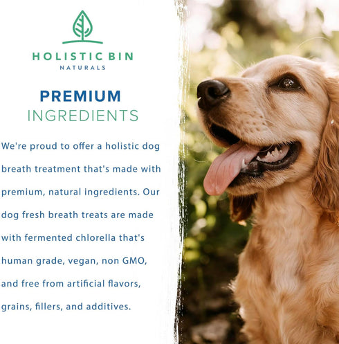 Canine Chlorella Tablets with Human Grade Fermented Chlorella for Dogs | Natural Dog Breath Freshener & Immune Booster Supplement | Dog Greens wit...