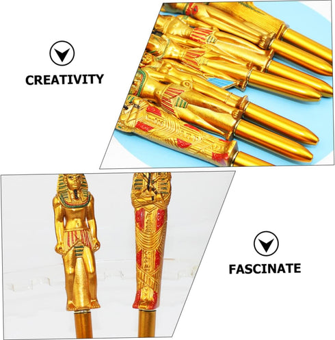 Pharaoh Ballpoint Pen Egyptian Adulting Pens for Note Taking Writing Pens Pen for Writing Plastic Student Commemorate Supplies 10pcs...