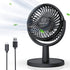 Mini Desk Fan, USB Powered Desktop Fan with 4 Speeds, Small but Powerful Strong Airflow Work Quiet, 310° Adjustment, Portable Personal Air Circula...