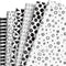 AnyDesign 12 Sheet Black White Wrapping Paper Minimalist Gift Wrap Paper Bulk Geometric Stripes Dots Art Craft Paper for Birthday Graduation DIY C...
