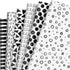 AnyDesign 12 Sheet Black White Wrapping Paper Minimalist Gift Wrap Paper Bulk Geometric Stripes Dots Art Craft Paper for Birthday Graduation DIY C...