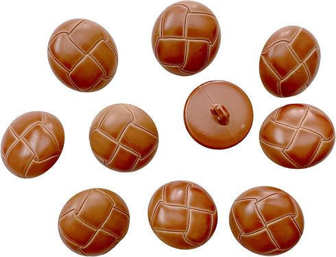 PEPPERLONELY 10PC Plastic Resin Buttons with Shank Sew On for Clothes Dress Coat Jeans Crafts, Brown, 1 Inch...
