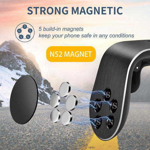 Magnetic Phone Car Mount Air Vent Phone Car Mount Universal Car Cellphone Holder Strong Magnetic Mount for Any Smartphone 2 Pack......