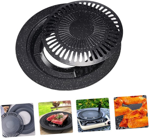 Portable Gas Stove Iron Baking Pan Baking Dishes for Oven Korean Bbq Grill Pan Table Bbq Plate Kabob Grill Roasting Pans for Ovens Korean Grill Pa...
