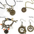 BIHRTC 40pcs Antique Bronze Mix Skeleton Steampunk Clock Face Watch Gear Cog Wheel Pendant Charms Jewelry Making DIY Steampunk Gear Pendant Charms...