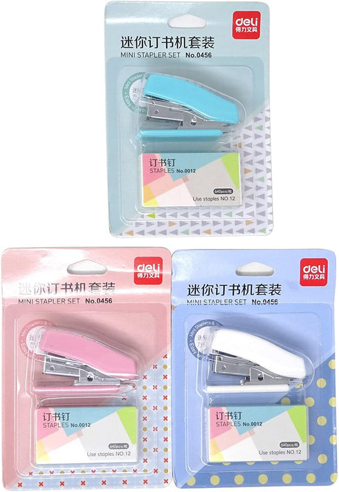 Honbay Portable Mini Cute Desktop Stapler Set with 640PCS No.12 Staples for Office School Home or Travel Use...