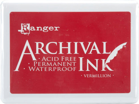 Ranger Archival Ink Jumbo Ink Pad #3, Vermillion...