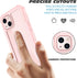 iPhone 13 Full Body Bumper Case, Anti-Scratch Screen Protector, Slim, Shockproof, Dustproof, Lightweight, Pink...