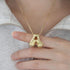 Bubble Letter Necklace For Women, Dainty Balloon Initial Necklaces 14k Gold Plated Chain Pendant Alphabet Necklaces Charm Simple Gift Jewelry...